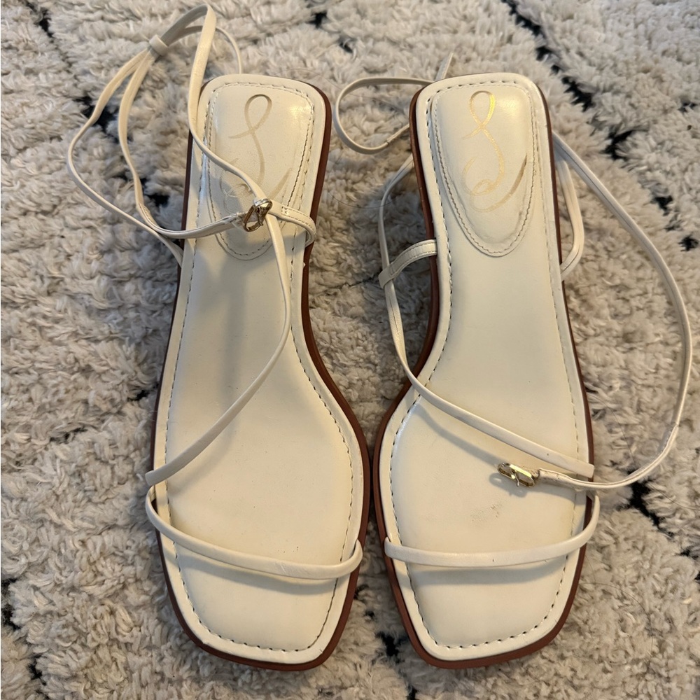 Elegant White Strappy Sandals
